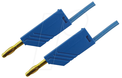 MLN 50 25 AU BL - Messleitung, 2,5 mm², 0,5 m, blau, vergoldet