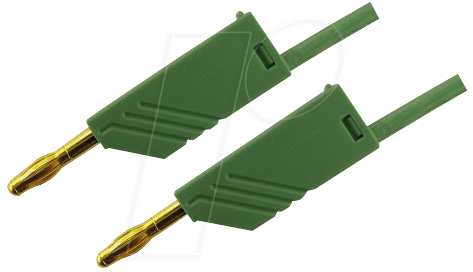 MLN 50 25 AU GN - Messleitung, 2,5 mm², 0,5 m, grün, vergoldet
