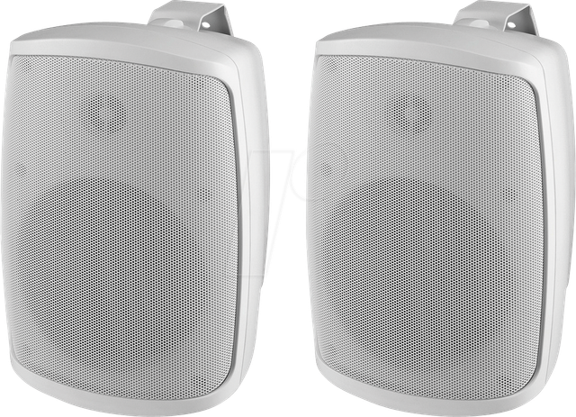MON WALL-04T/WS - 2-Wege Kompaktbox, 100 V, 8 Ohm, IP65, 60 W, Paar