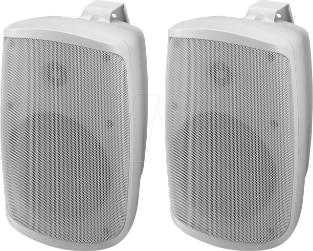 MON WALL-05SET-W - 2-Wege Kompaktboxsystem, 100 V, 2x 30 W, Aktiv-Passiv