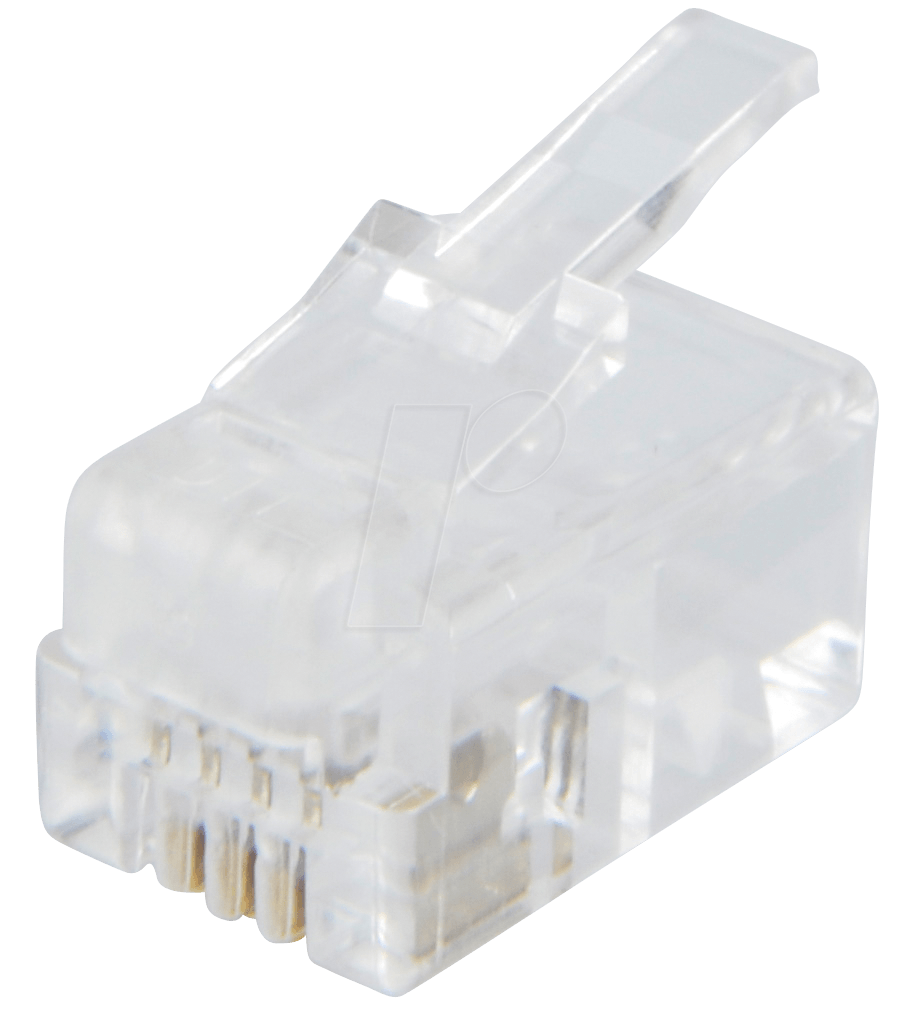 MP 4-4 - Modular Stecker RJ10, Kontakte 4, bestückt 4