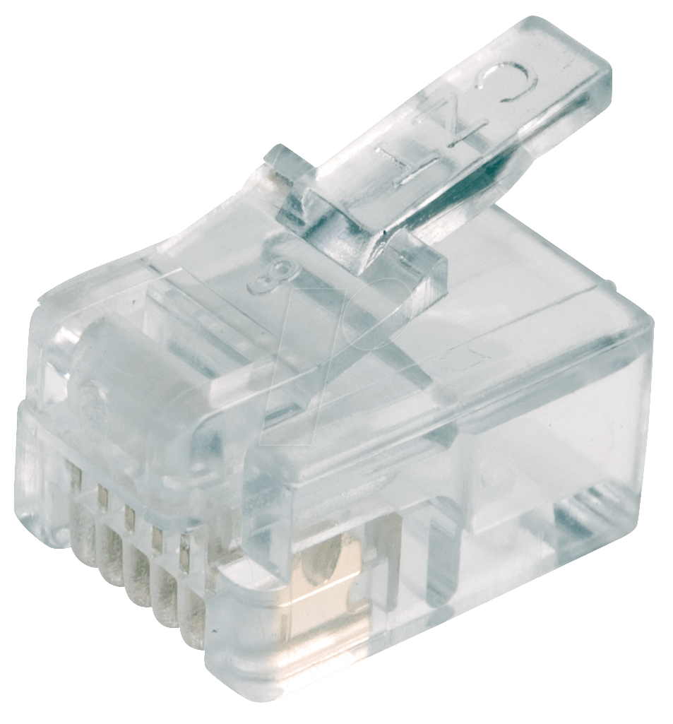 MP 6-6R - Modular Stecker RJ12 für Rundkabel, 6/6