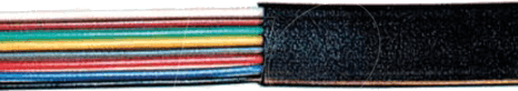 MPFK 6S-100 - Modularkabel, flach, 6-polig, schwarz, 100 m