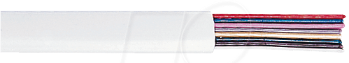 MPFK 8W-50 - Modularkabel, flach, 8-polig, weiß, 50 m
