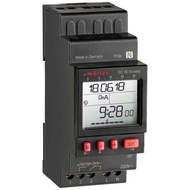 MU SC1810EA24 - Digitale Wochenzeitschaltuhr, 1 Kanal 24 V, NFC
