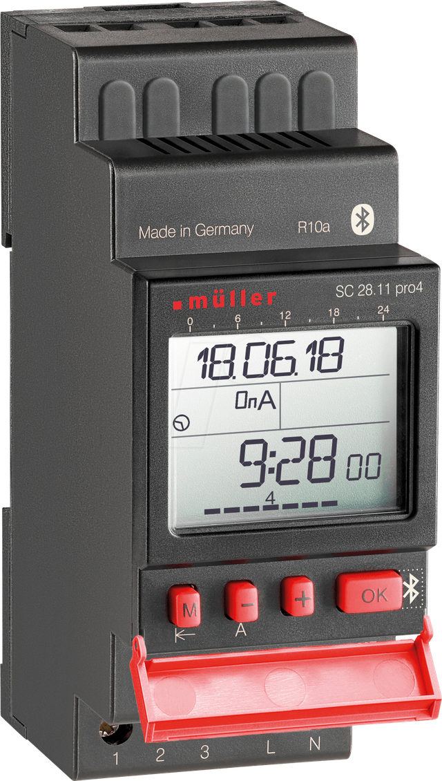 MU SC2811PRO230 - Digitale Wochenzeitschaltuhr, 1 Kanal 230 V, Bluetooth