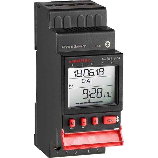 MU SC2811PRO24 - Digitale Wochenzeitschaltuhr, 1 Kanal 24V AC/DC, Bluetooth