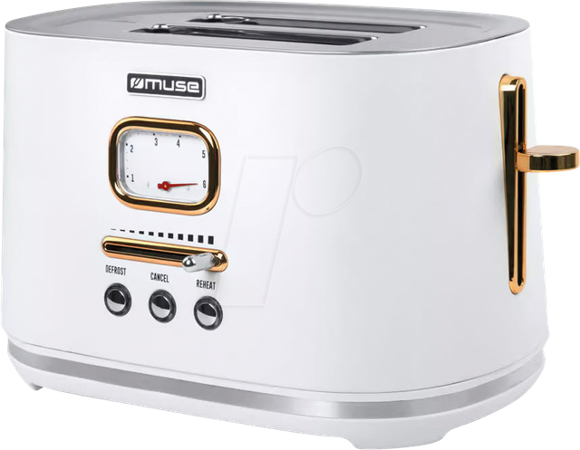 MUSE MS-130 W - MUSE Edelstahl-Toaster weiß MS-130 W
