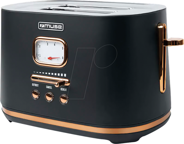 MUSE MS-130 BC - MUSE Edelstahl-Toaster schwarz MS-130 BC