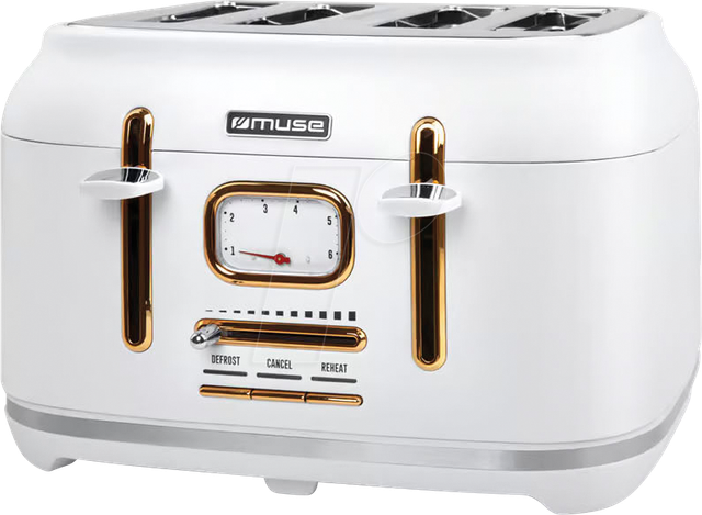 MUSE MS-131 W - MUSE Edelstahl-Toaster weiß MS-131 W