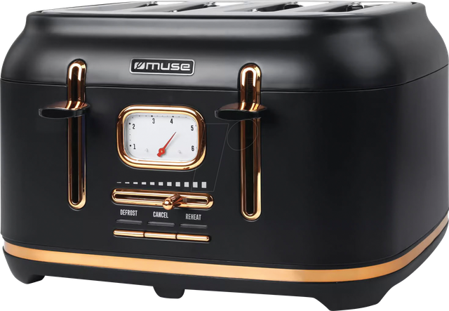 MUSE MS-131 BC - MUSE Edelstahl-Toaster schwarz MS-131 BC
