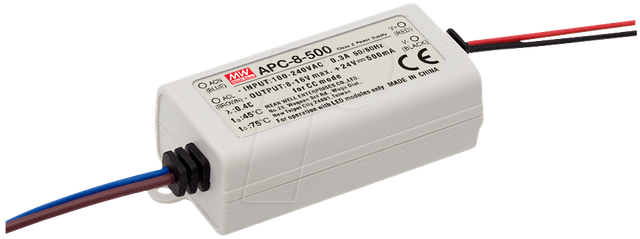 MW APC-8-350 - LED-Trafo, 8 W, 11 - 23 V DC, 350 mA