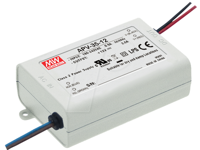 MW APV-35-36 - LED-Trafo, 36 W, 36 V DC, 1000 mA