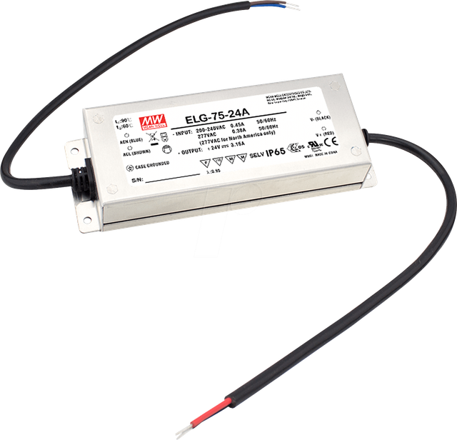 MW ELG7512DA3W - LED-Trafo, 60 W, 12 V DC, 5000 mA, DALI