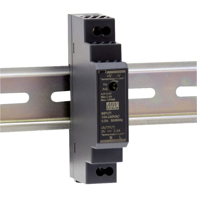 MW HDR-15-24 - Schaltnetzteil, Hutschiene, 15,2 W, 24 V, 0,63 A