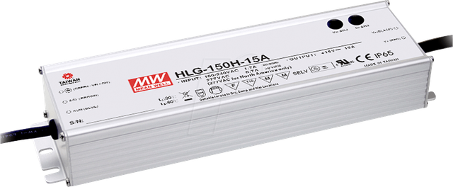 MW HLG-150H-24 - LED-Trafo, 150 W, 24 V DC, 6300 mA