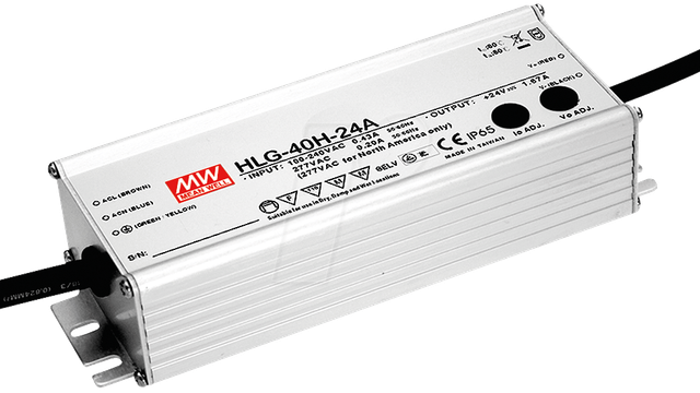 MW HLG-40H-12A - LED-Trafo, 39 W, 12 V DC, 3330 mA