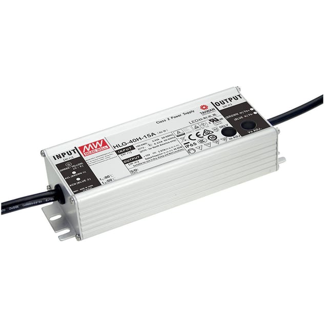MW HLG-40H-12AB - LED-Trafo, 40 W, 12 V DC, 3330 mA, dimmbar, 3-in-1