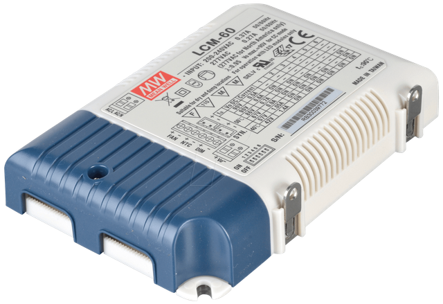 MW LCM-60 - LED-Trafo, 60 W, 2-90 V DC, dimmbar