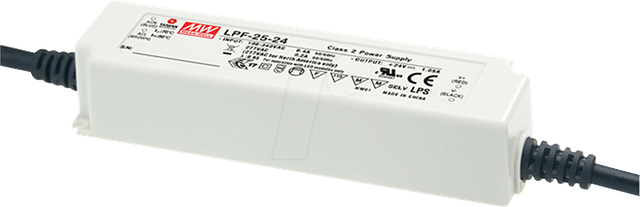 MW LPF-25D-36 - LED-Trafo, 25 W, 36 V DC, 700 mA, dimmbar, 3-in-1