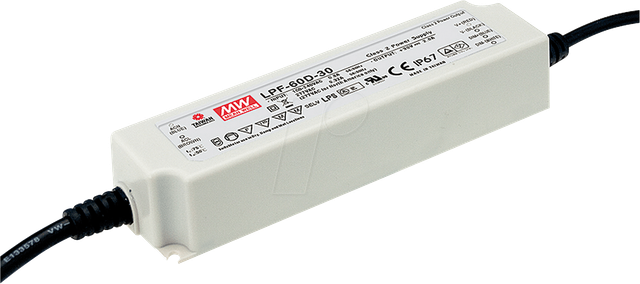 MW LPF-60-36 - LED-Trafo, 60 W, 36 V DC, 1670 mA