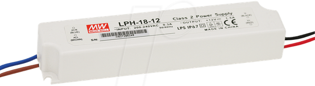MW LPH-18-24 - LED-Trafo, 18 W, 24 V DC, 750 mA