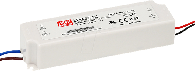 MW LPV-35-36 - LED-Trafo, 36 W, 36 V DC, 1000 mA