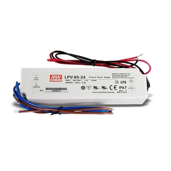 MW LPV-60-24 - LED-Trafo, 60 W, 24 V DC, 2500 mA
