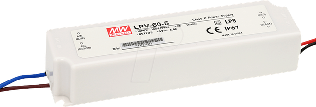 MW LPV-60-48 - LED-Trafo, 60 W, 48 V DC, 1250 mA