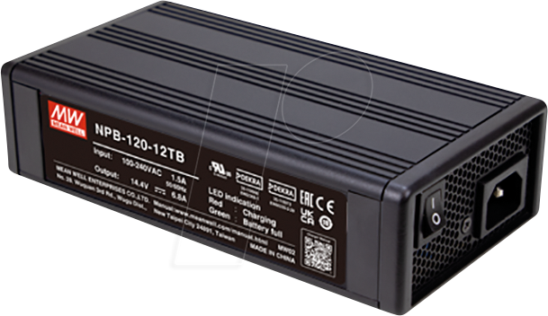 MW NPB-120-12TB - Ladegerät für Blei-, Lithiumakkus, 14,4 V, 6,8 A