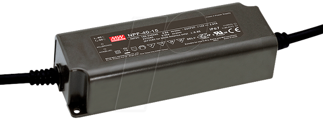 MW NPF-40-24 - LED-Trafo, 40 W, 24 V DC, 2000 mA