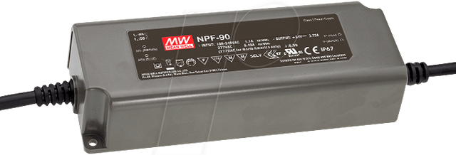 MW NPF-90-24 - LED-Trafo, 90 W, 14,4 - 24 V DC, 3750 mA