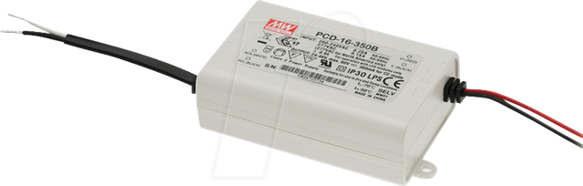 MW PCD-16-1400B - LED-Trafo, 16 W, 8 - 12 V DC, 1400 mA, AC-Dimmung