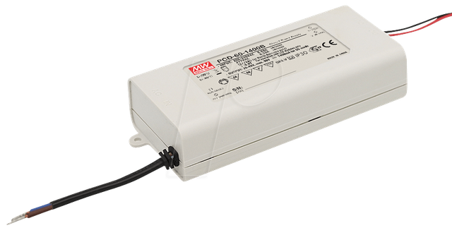 MW PCD-60-500B - LED-Trafo, 54 W, 65 - 115 V DC, 500 mA, AC-Dimmung