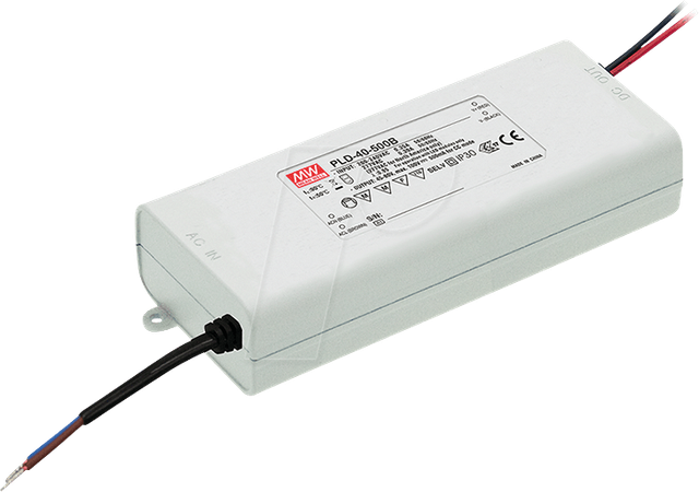 MW PLD-40-500B - LED-Trafo, 40 W, 40 - 80 V DC, 500 mA
