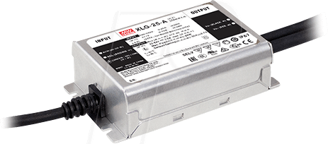 MW XLG-25-AB - LED-Trafo, 25 W, 57 V DC, 700 mA, dimmbar, 3-in-1