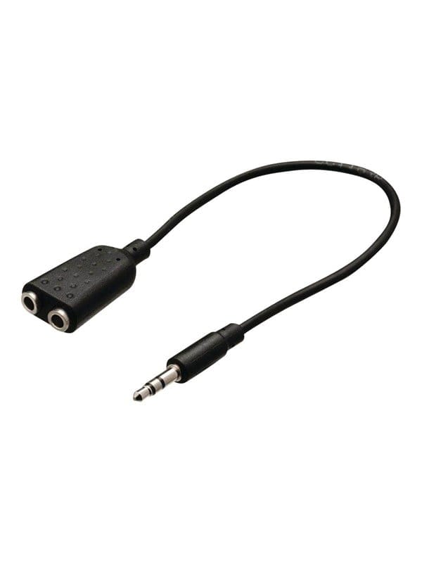 N CAGB22100BK02 - Audiokabel, 3,5 mm Klinkenstecker auf 2x Buchse, 0,2 m