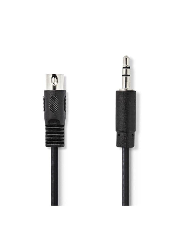N CAGL20100BK20 - Audio Kabel, 5-pol DIN auf 3,5 mm Klinke, 2 m