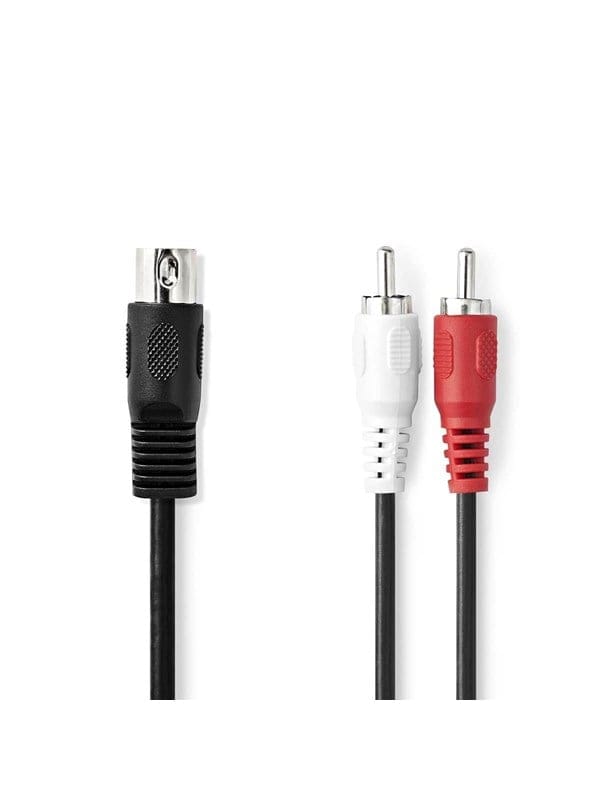 N CAGL20200BK10 - Audio Kabel, 5-pol DIN auf 2x Cinch, 1 m