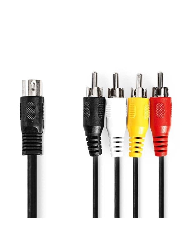 N CAGL20400BK10 - Audio Kabel, 5-pol DIN auf 4x Cinch, 1 m