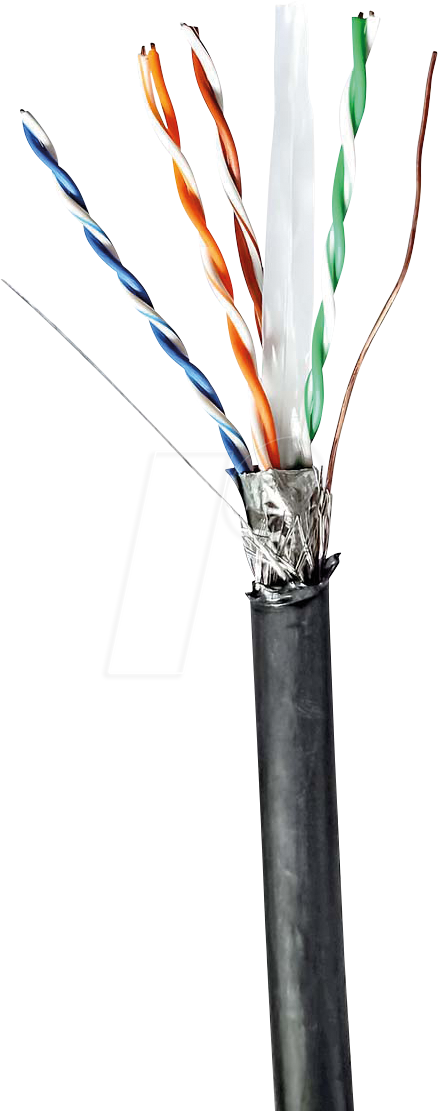 N CCBG8598BK305S - Cat.6 Netzwerkkabel, S/FTP, schwarz, 305 m