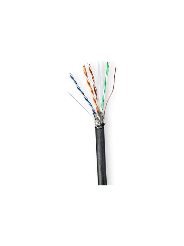 N CCBG8598BK100S - Cat.6 Netzwerkkabel, S/FTP, schwarz, 100 m