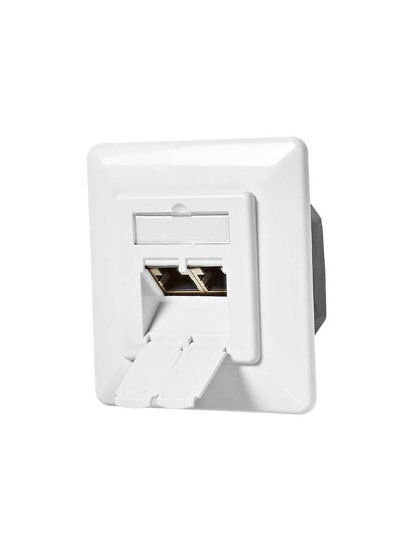 N CCBW89250IV - Unterputz RJ45-Dose, 2-fach, Cat.6a