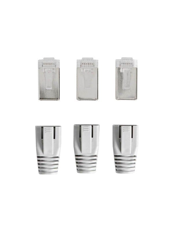N CCBW89380GY - RJ45-Stecker, FTP Cat.6a, 10 Stück