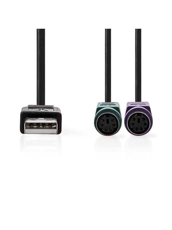 N CCGB60830BK03 - USB 2.0 Konverter, A Stecker auf 2x PS/2, 0,3 m