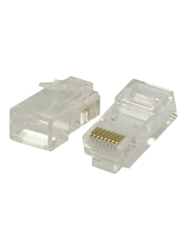 N CCGB89304TP - RJ45 (8P8C)-Stecker, 10 Stück, Cat.6, Transparent