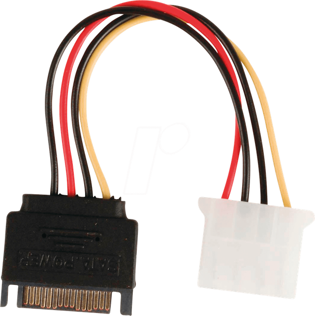 N CCGP73530VA015 - Internes Netzkabel, 15-pol SATA-Stecker > Molex-Buchse, 0,15 m
