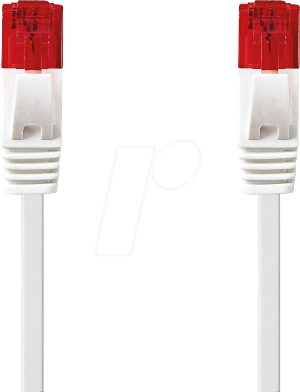N CCGP85215WT30 - Patchkabel, Cat.6, U/UTP, flach, 3 m, weiß