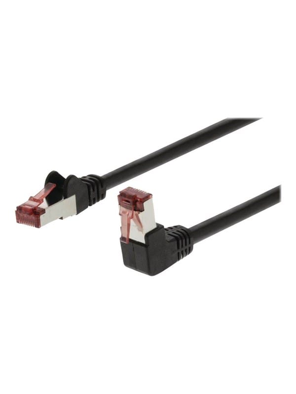 N CCGP85227BK30 - Patchkabel, Cat.6, SF/UTP, gewinkelt / gerade, 3 m, schwarz