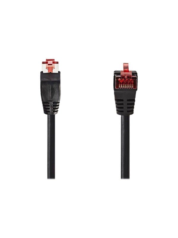 N CCGP85227BK20 - Patchkabel, Cat.6, SF/UTP, gewinkelt / gerade, 2 m, schwarz
